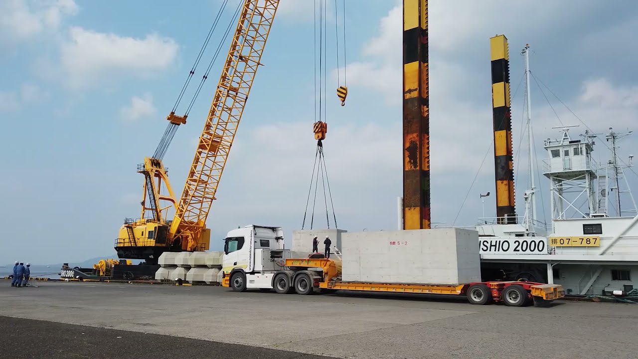 クローラークレーンたくさん　タイムラプス動画