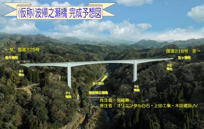 波帰之瀬橋上部工工事（P1張出）工事作業所